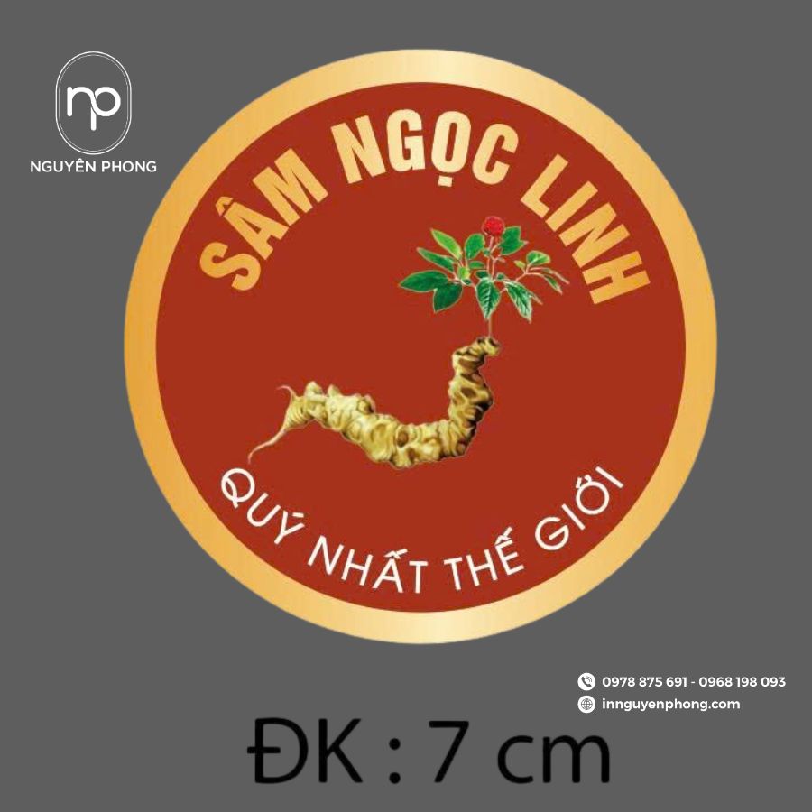 In tem dán rượu sâm giá rẻ tại Hà Nội